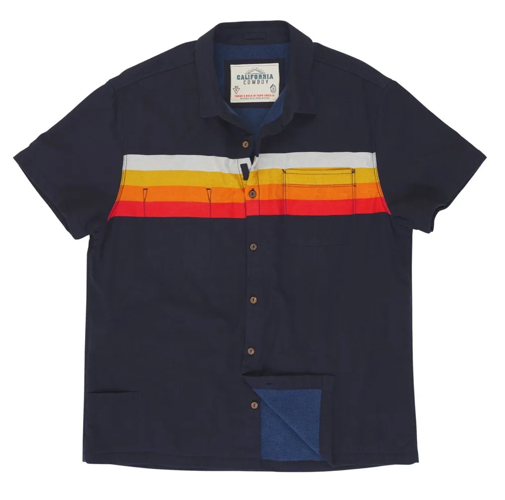 Men’s High Water Shirt Organic Cotton Horizon Stripe -Multiple Colors