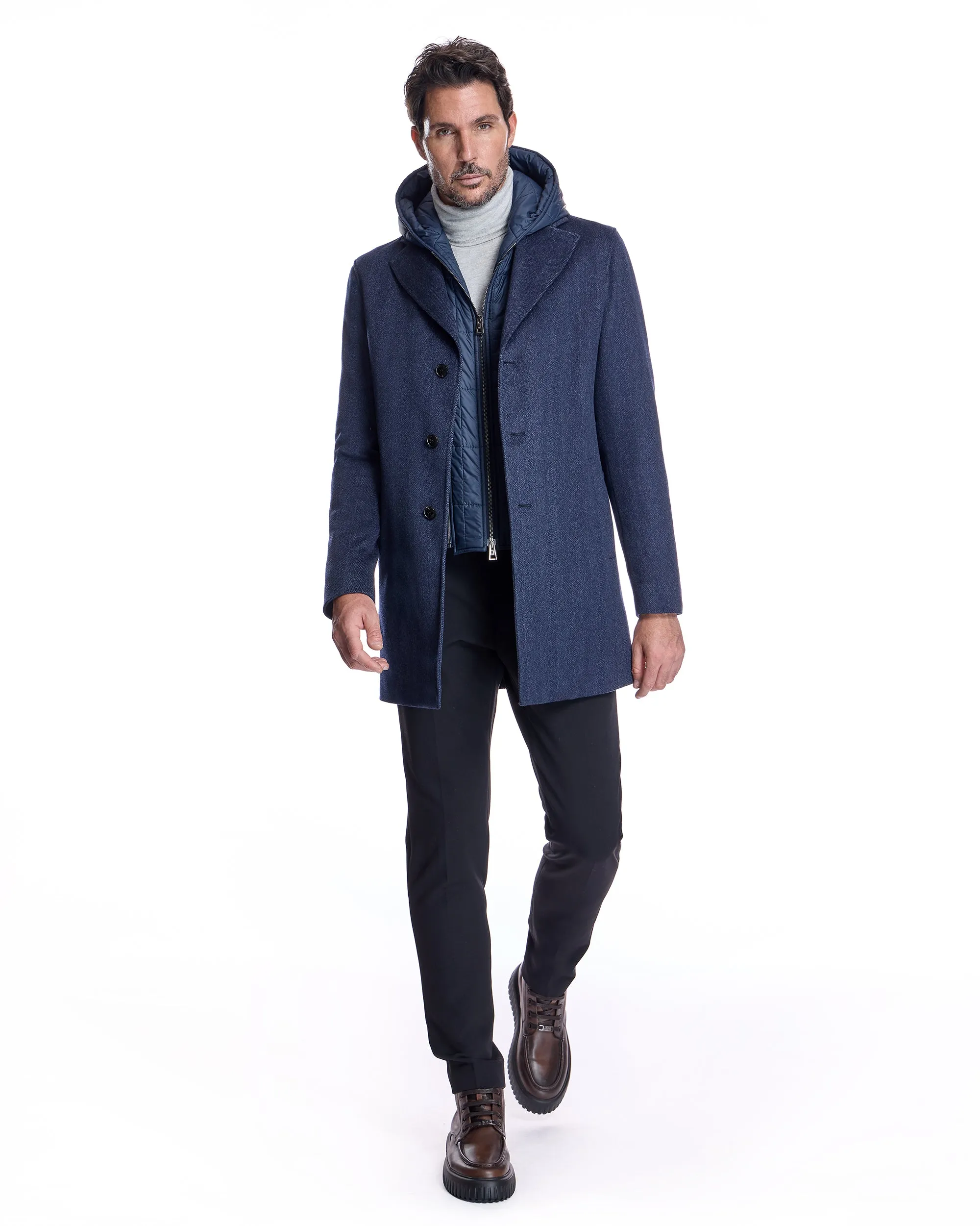 Men's Hooded Wool Jacket