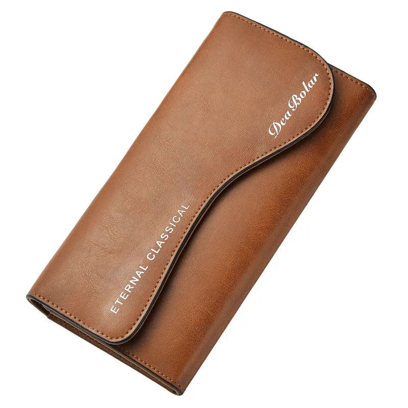 Men's Long Vintage Clutch Multifunctional Zipper Mobile Bags