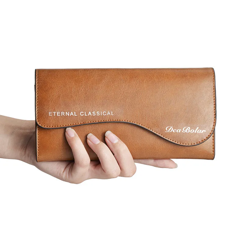 Men's Long Vintage Clutch Multifunctional Zipper Mobile Bags