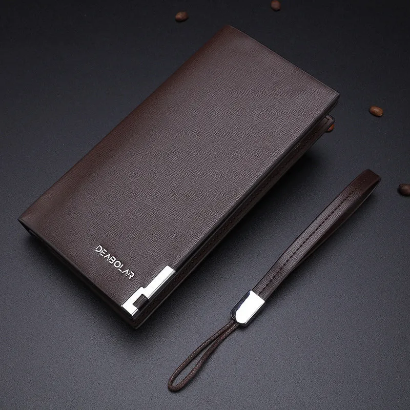 Men's Long Zipper Stylish And Versatile Clutch Korean Style Large Capacity Bags