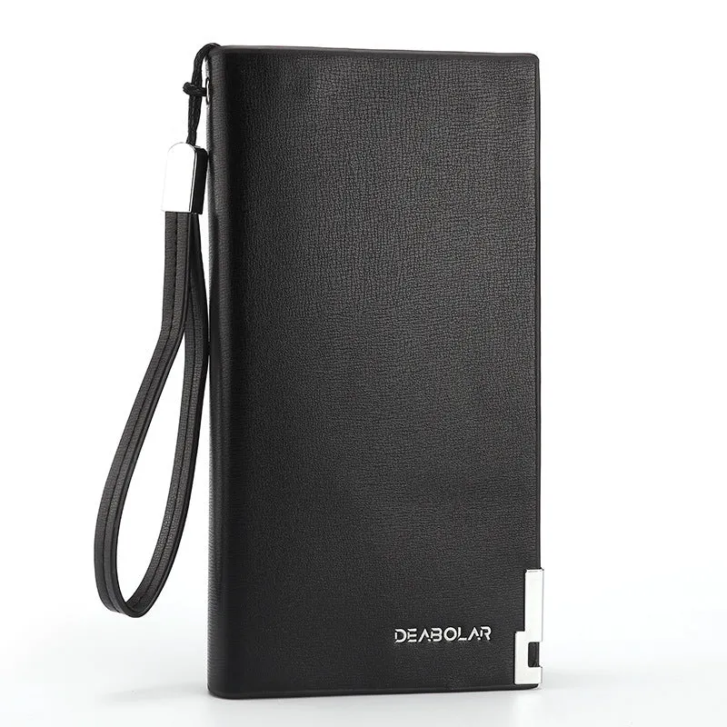 Men's Long Zipper Stylish And Versatile Clutch Korean Style Large Capacity Bags