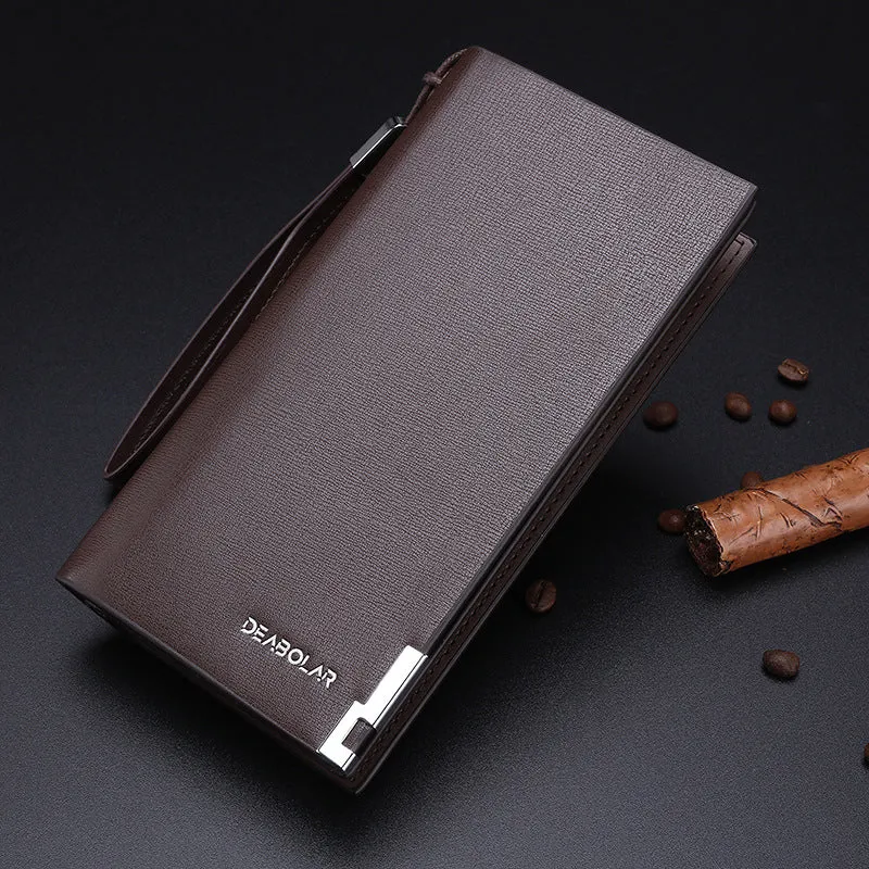 Men's Long Zipper Stylish And Versatile Clutch Korean Style Large Capacity Bags
