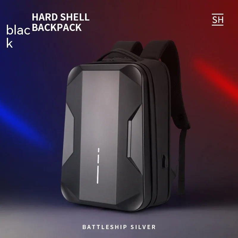 Men's Plastic Men's Backpack Waterproof E-sports Student Hard Case Computer Bag For Work