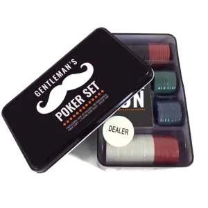Men's Professional Poker in a Tin Set Mad Man