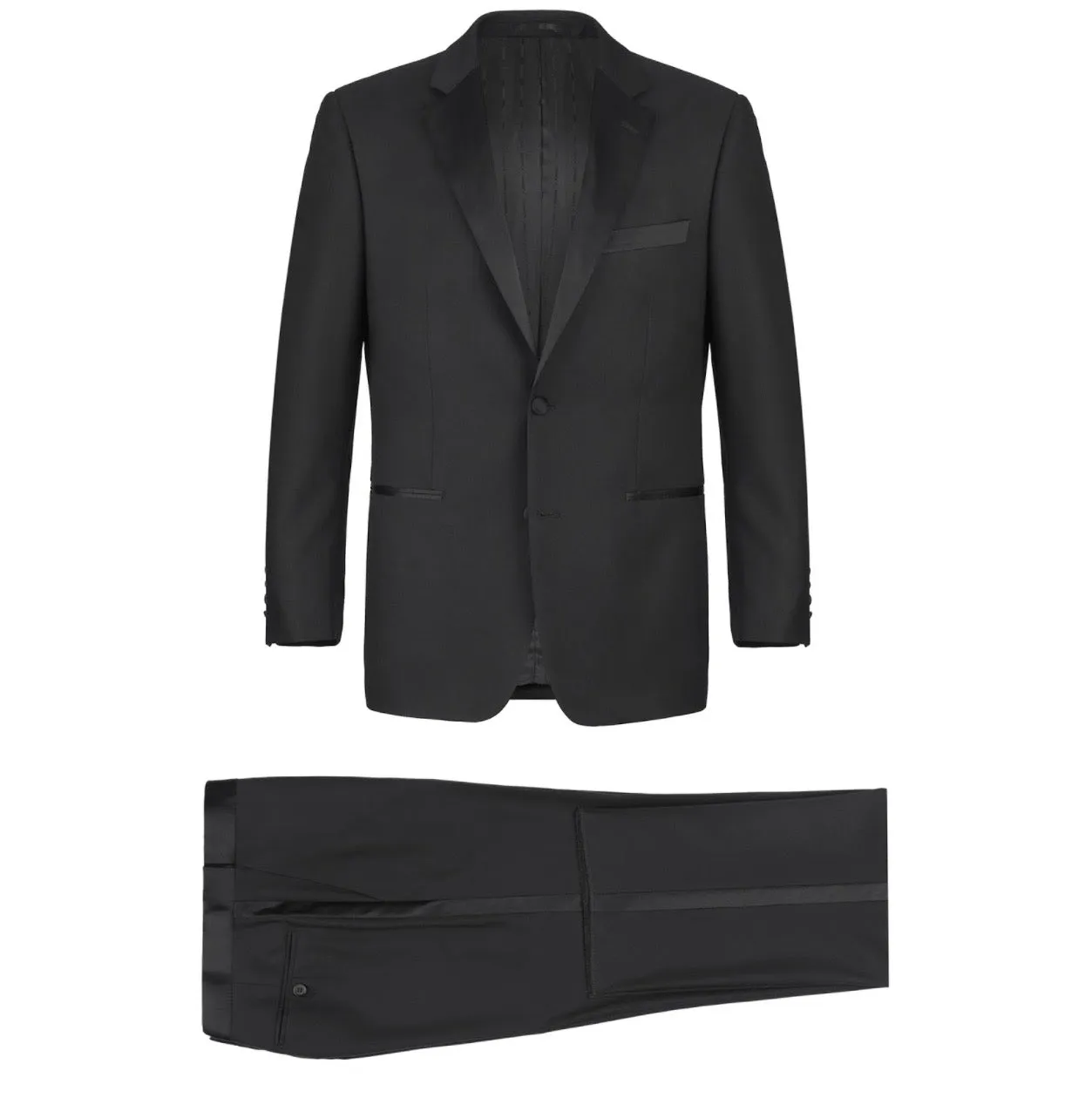 Men's Renoir Two Piece Black Ribbon Tuxedo Classic Fit