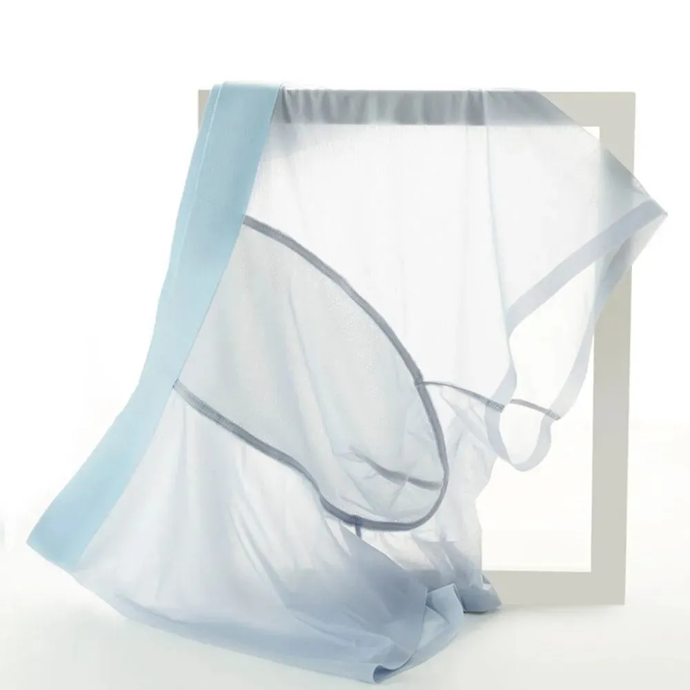 Men's See through Ultra Thin Ice Silk Underpants (4-Pack)  JEWYEE AY 2128