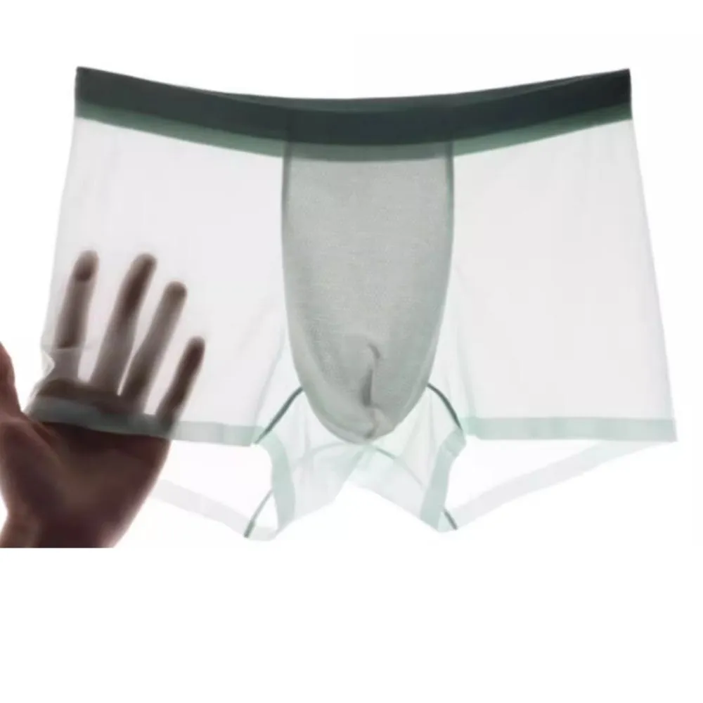 Men's See through Ultra Thin Ice Silk Underpants (4-Pack)  JEWYEE AY 2128