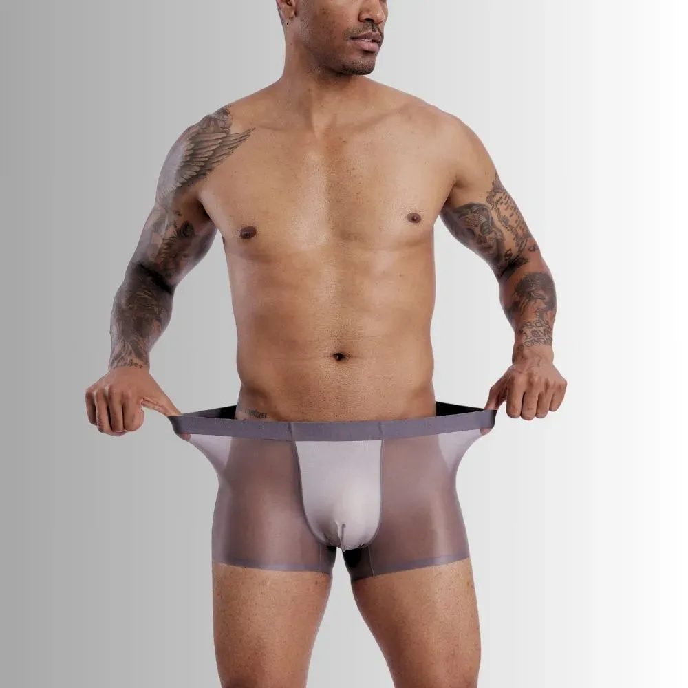 Men's See through Ultra Thin Ice Silk Underpants (4-Pack)  JEWYEE AY 2128