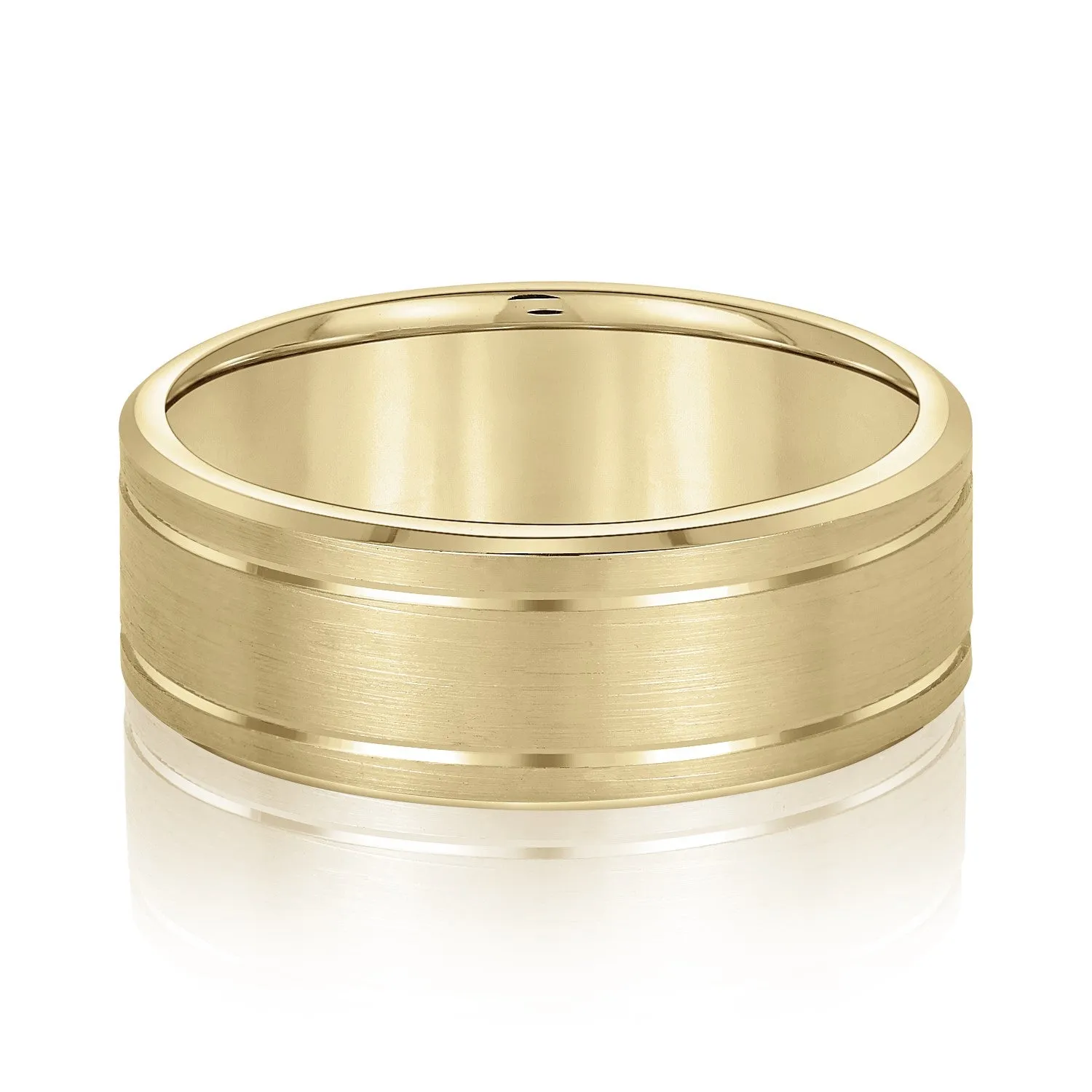 Men's Stylish Matte Band Double Groove