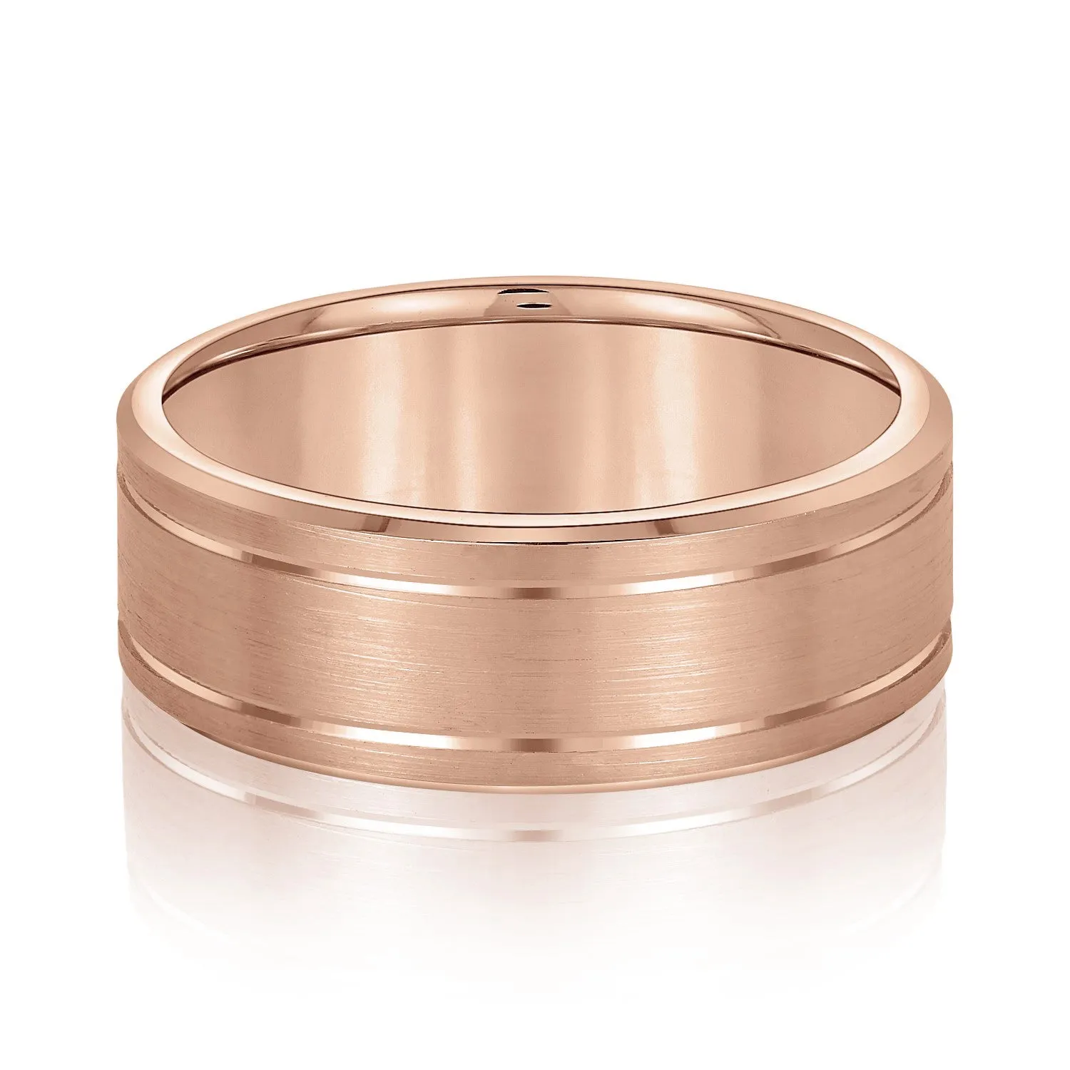 Men's Stylish Matte Band Double Groove