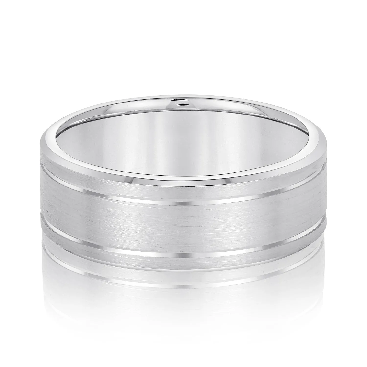 Men's Stylish Matte Band Double Groove
