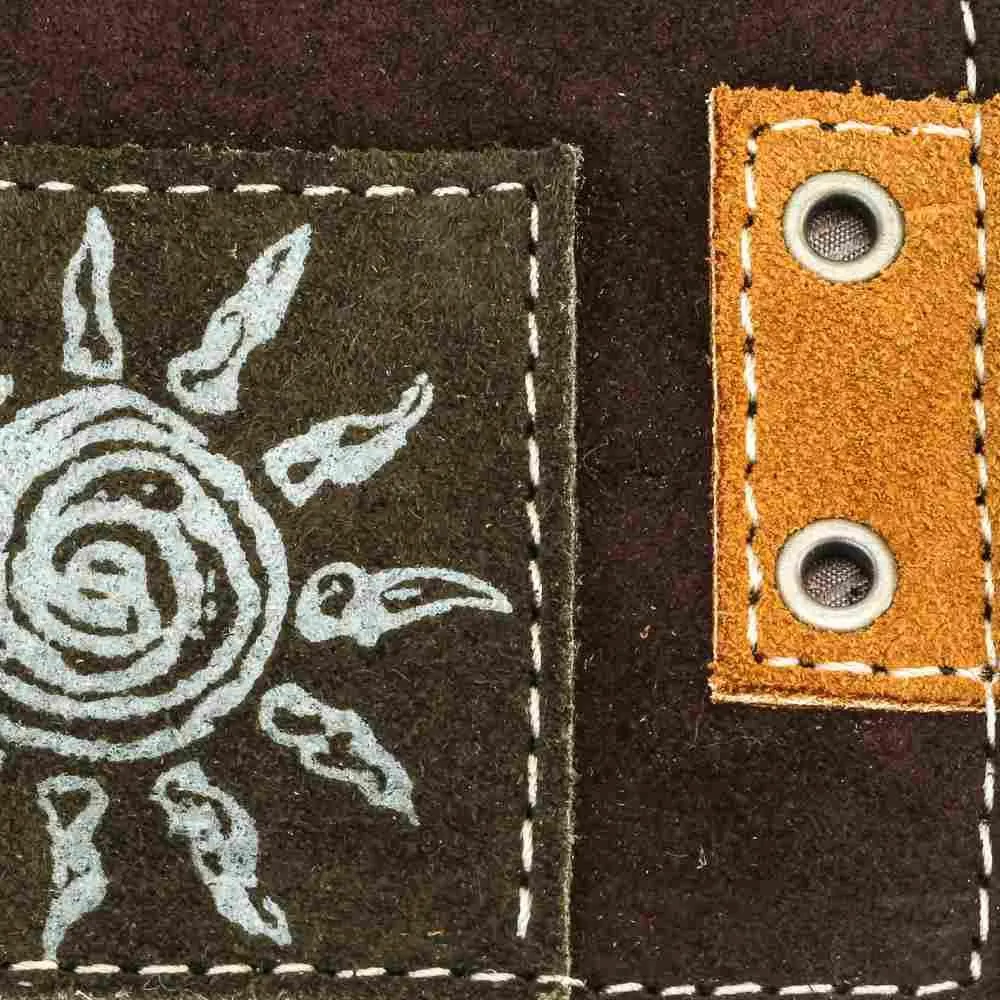 Men's Suede Leather Wallet - Brown Exterior