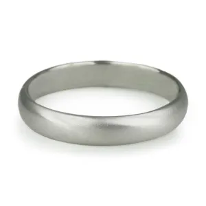 Men’s White Gold "Straight Edge" Band