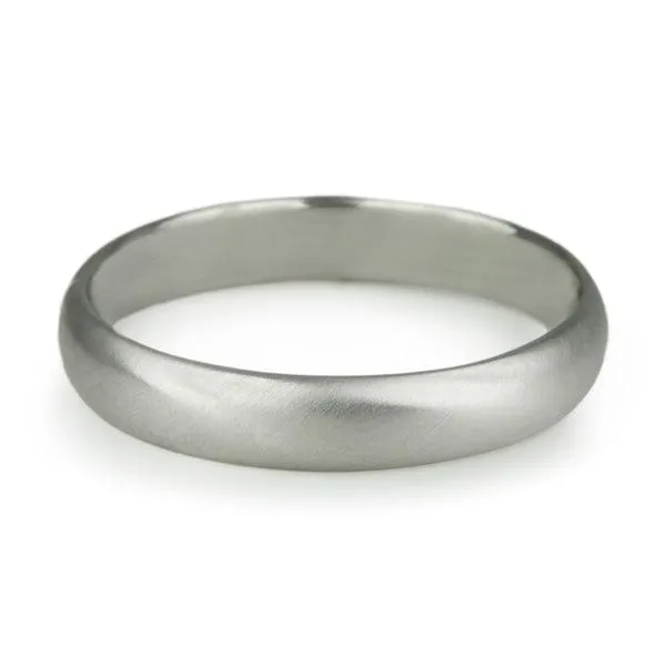 Men’s White Gold "Straight Edge" Band