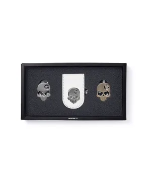 Monster G Italian Genuine Leather Golf & Daily Money Clip White