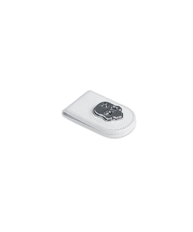 Monster G Italian Genuine Leather Golf & Daily Money Clip White