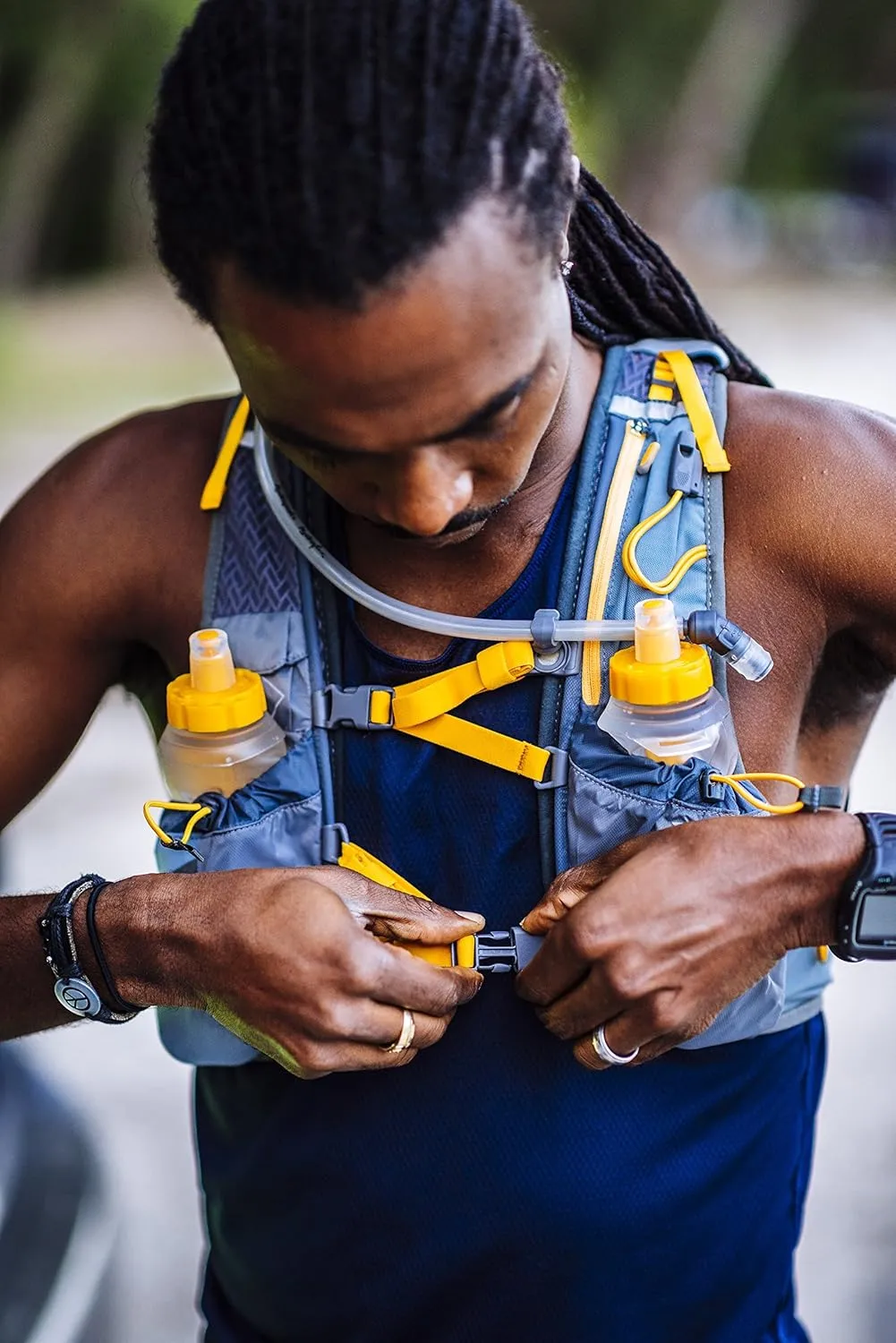 Nathan VaporAir 7L Bladder Hydration Vest - Electric Blue Lemonade