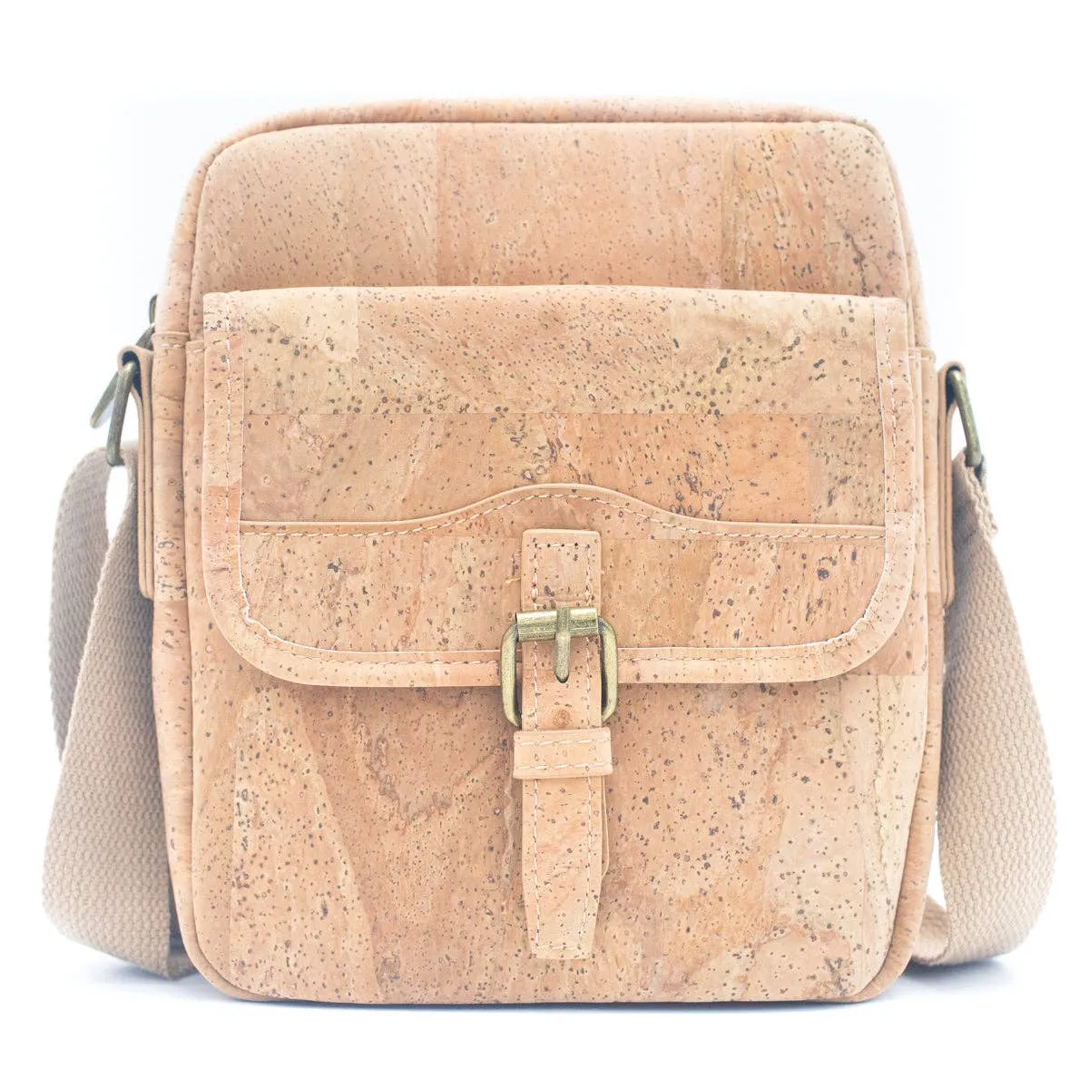 Natural Cork Men's Crossbody Bag Magnetic Closure BAG-2272