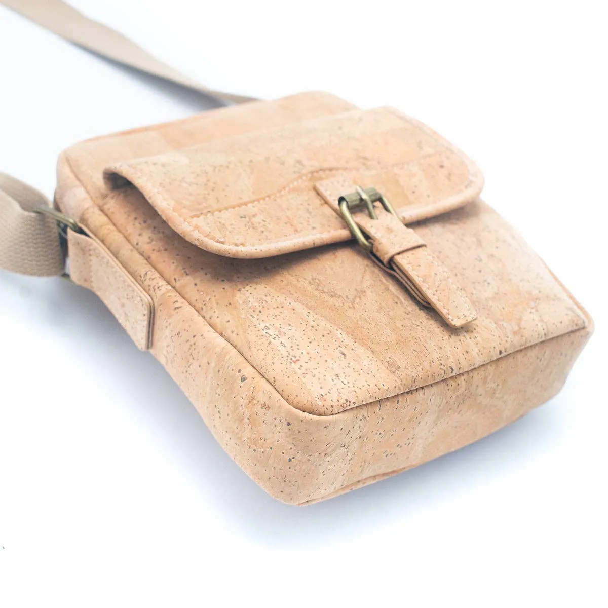 Natural Cork Men's Crossbody Bag Magnetic Closure BAG-2272