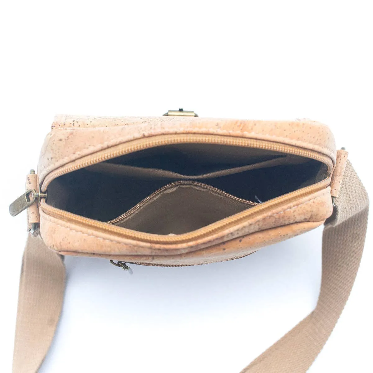 Natural Cork Men's Crossbody Bag Magnetic Closure BAG-2272