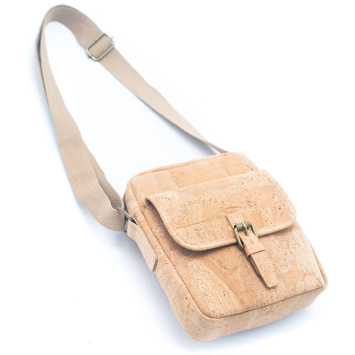 Natural Cork Men's Crossbody Bag Magnetic Closure BAG-2272