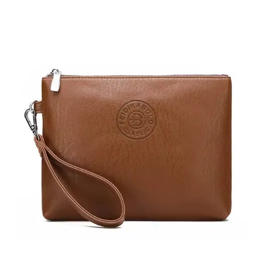 New Business Style Men's Clutch Large Wallet Soft Leather Male Wristlet Pack Bag Elegant Leisure Stylish Hand Bags Man Pouch