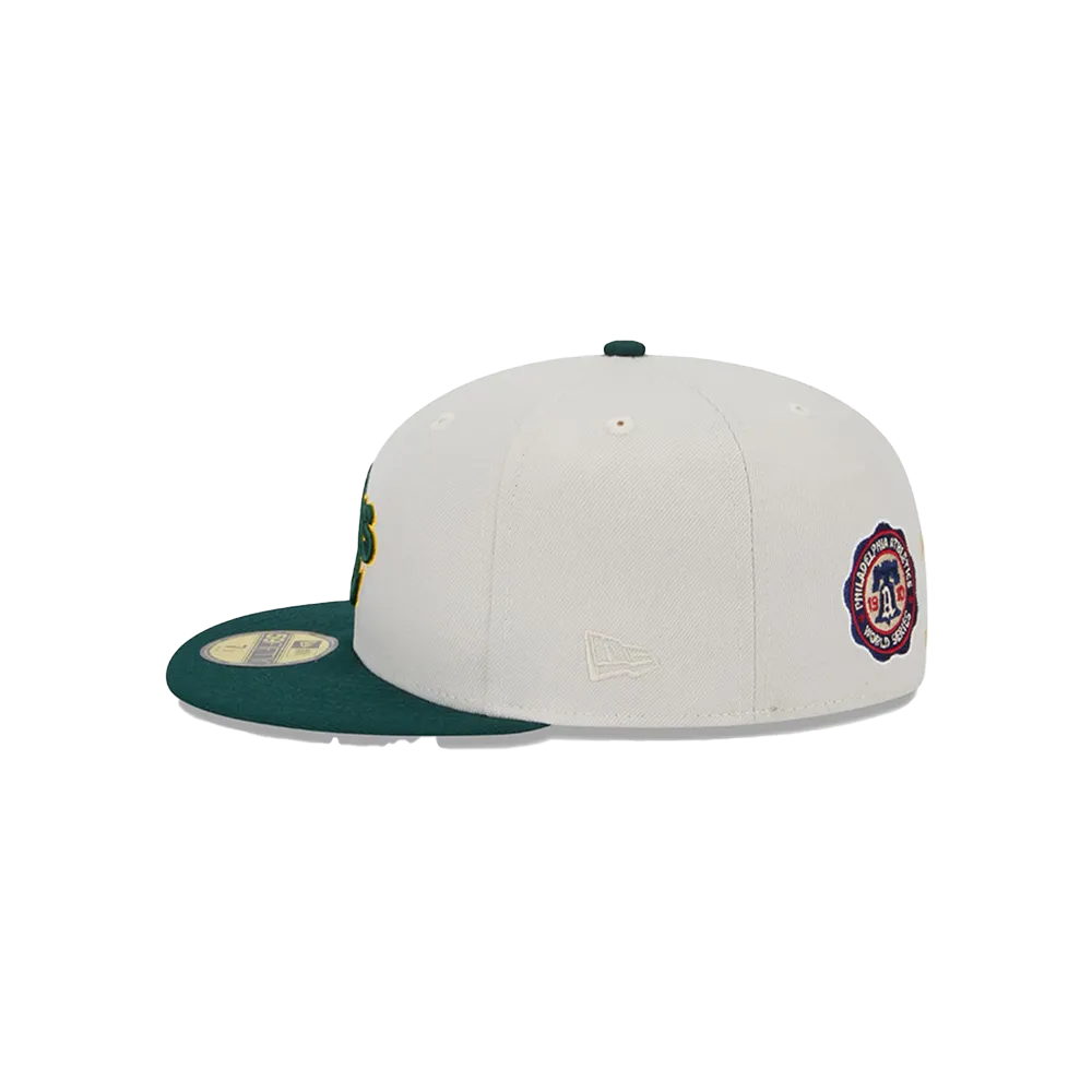 New Era MLB Oakland Athletics Men's White World Class 59Fifty Fitted Hat