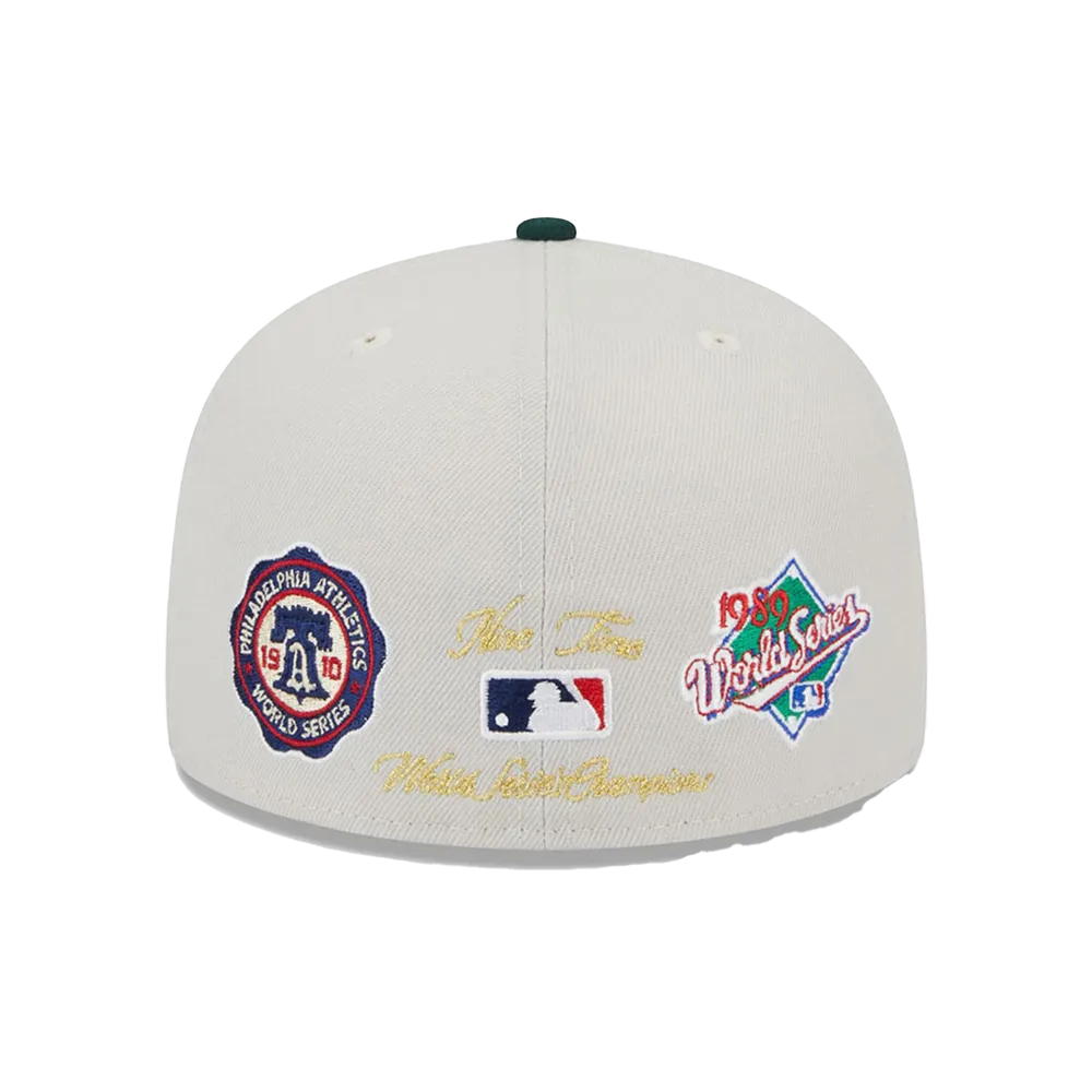 New Era MLB Oakland Athletics Men's White World Class 59Fifty Fitted Hat