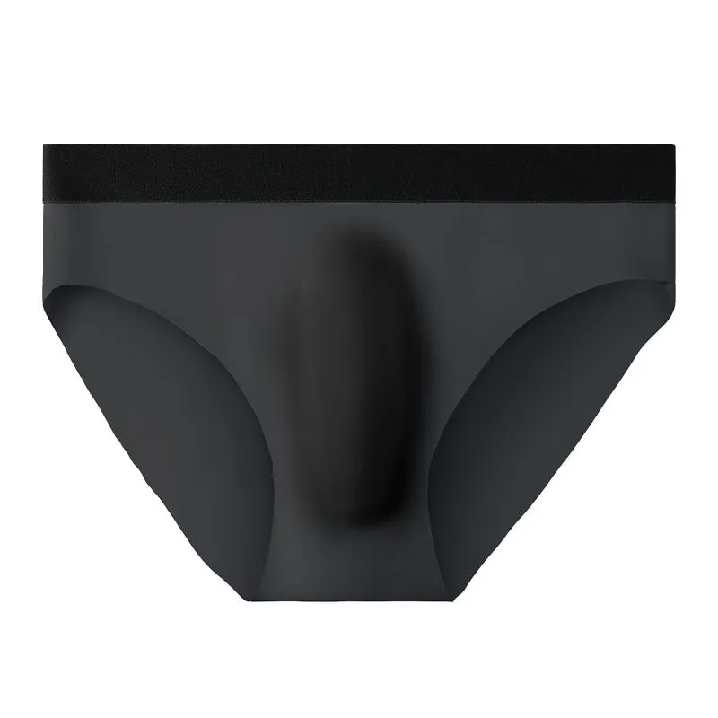 New Ice Silk Seamless Solid Color Men's Brief