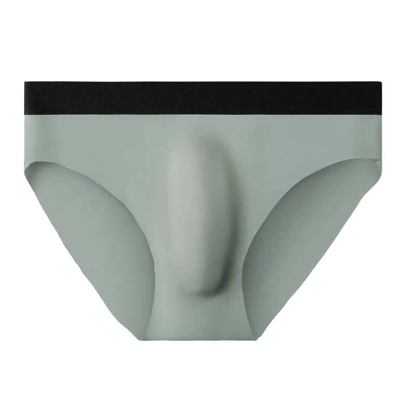 New Ice Silk Seamless Solid Color Men's Brief