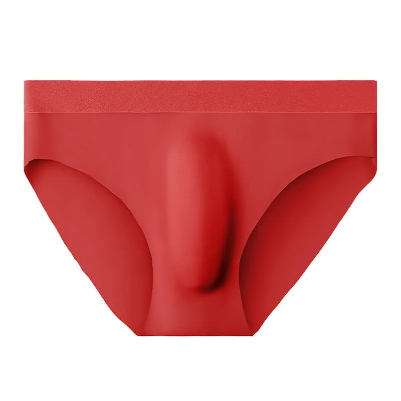 New Ice Silk Seamless Solid Color Men's Brief