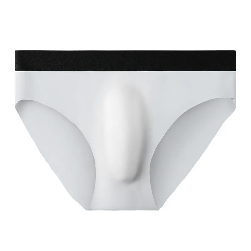New Ice Silk Seamless Solid Color Men's Brief