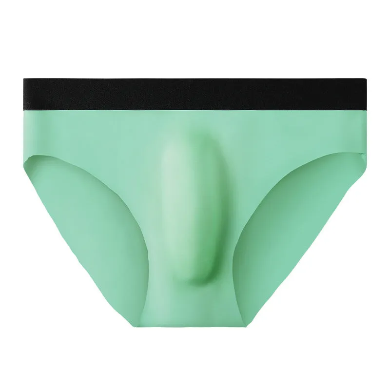 New Ice Silk Seamless Solid Color Men's Brief