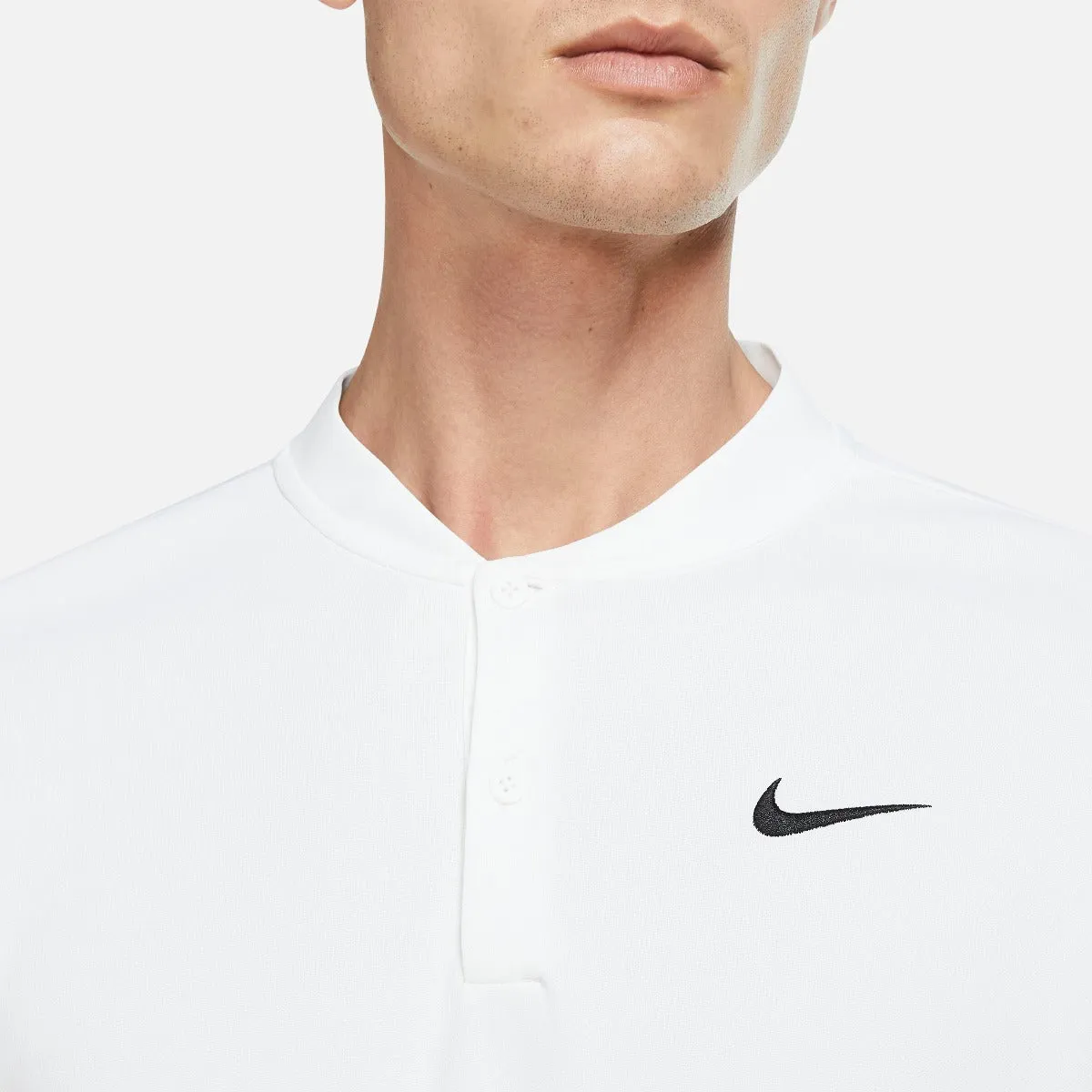 Nike Men's Dri-FIT Victory Blade Solid Polo (White/Black)