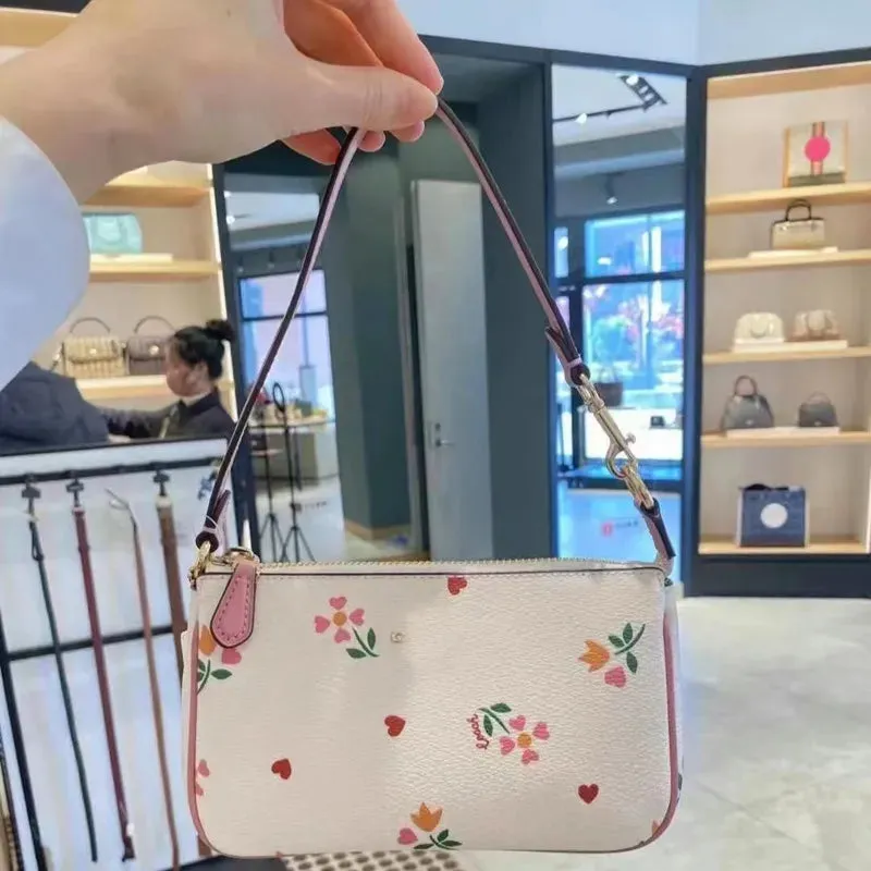 NOLITA shoulder bags purses designer woman handbag cute casual clutch letter zippy leather designer bag classic simplicity strawberry flower xb139