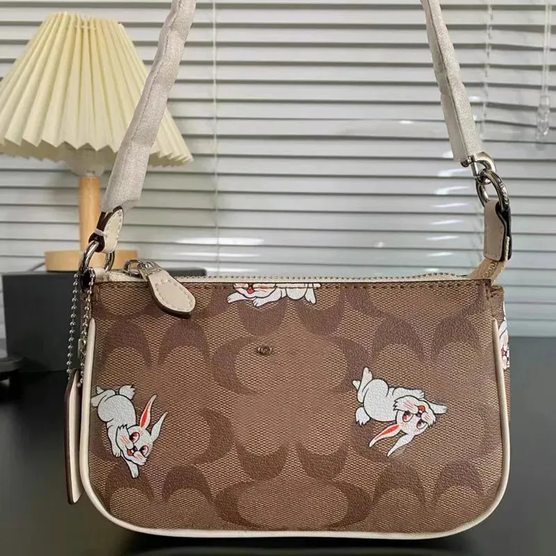 NOLITA shoulder bags purses designer woman handbag cute casual clutch letter zippy leather designer bag classic simplicity strawberry flower xb139