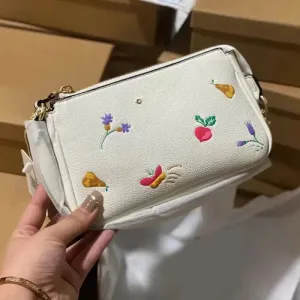 NOLITA shoulder bags purses designer woman handbag cute casual clutch letter zippy leather designer bag classic simplicity strawberry flower xb139