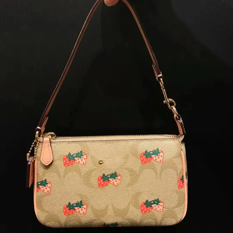 NOLITA shoulder bags purses designer woman handbag cute casual clutch letter zippy leather designer bag classic simplicity strawberry flower xb139