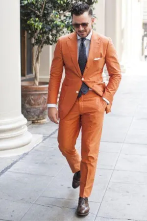 Notched Lapel Designer Men Suits