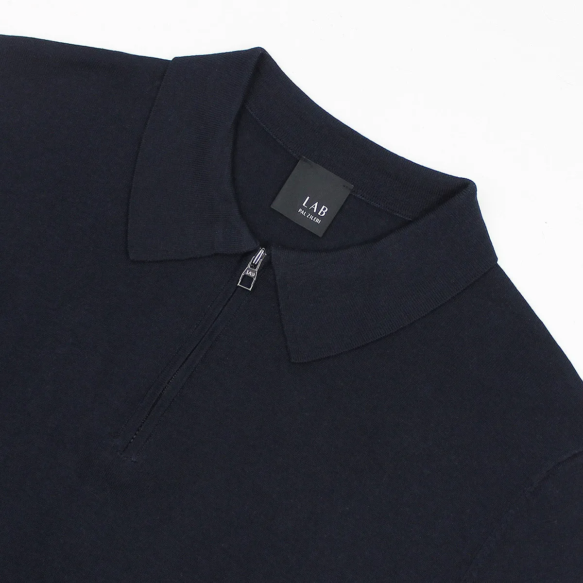 Pal Zileri - Knitted Silk/Cotton Polo Shirt in Navy