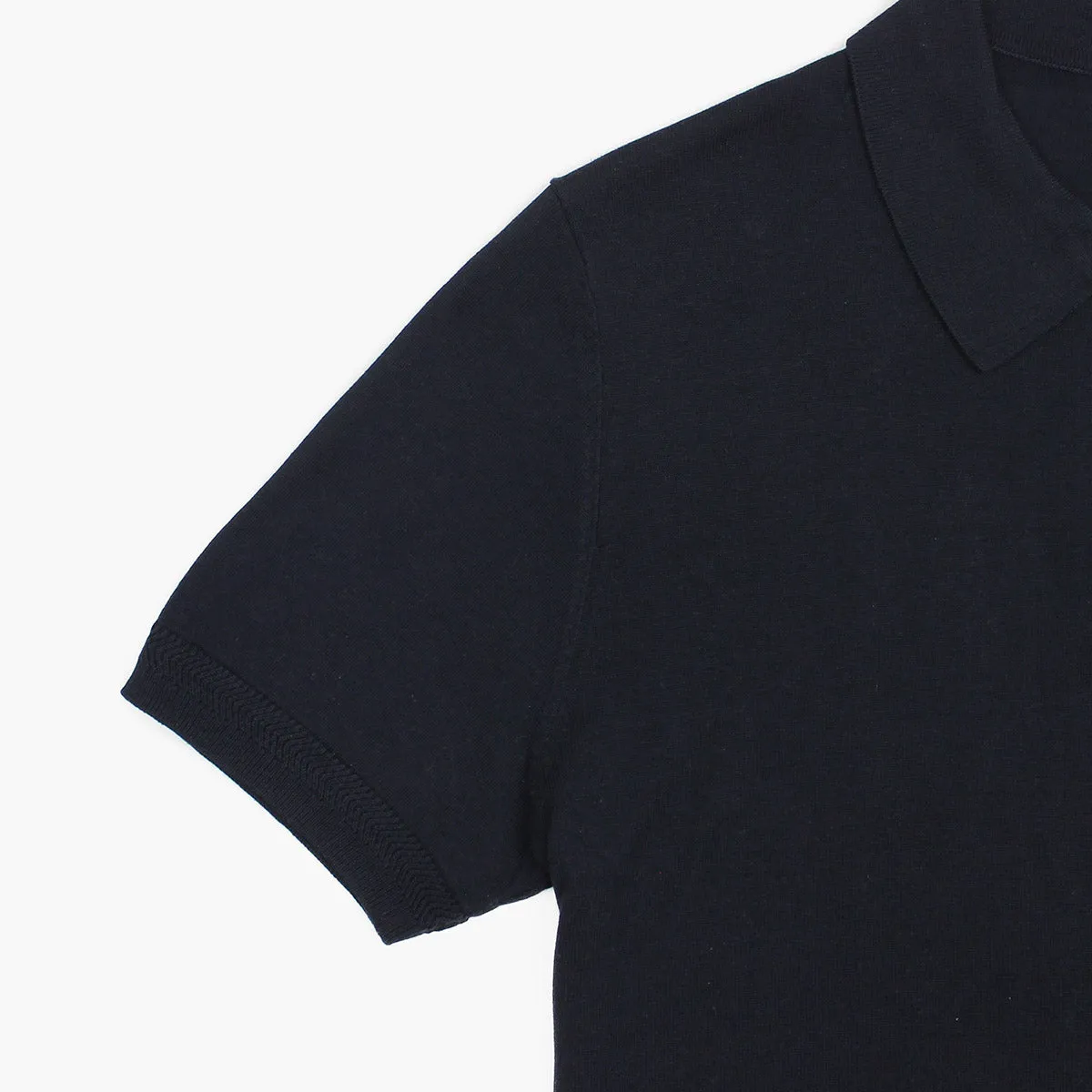 Pal Zileri - Knitted Silk/Cotton Polo Shirt in Navy