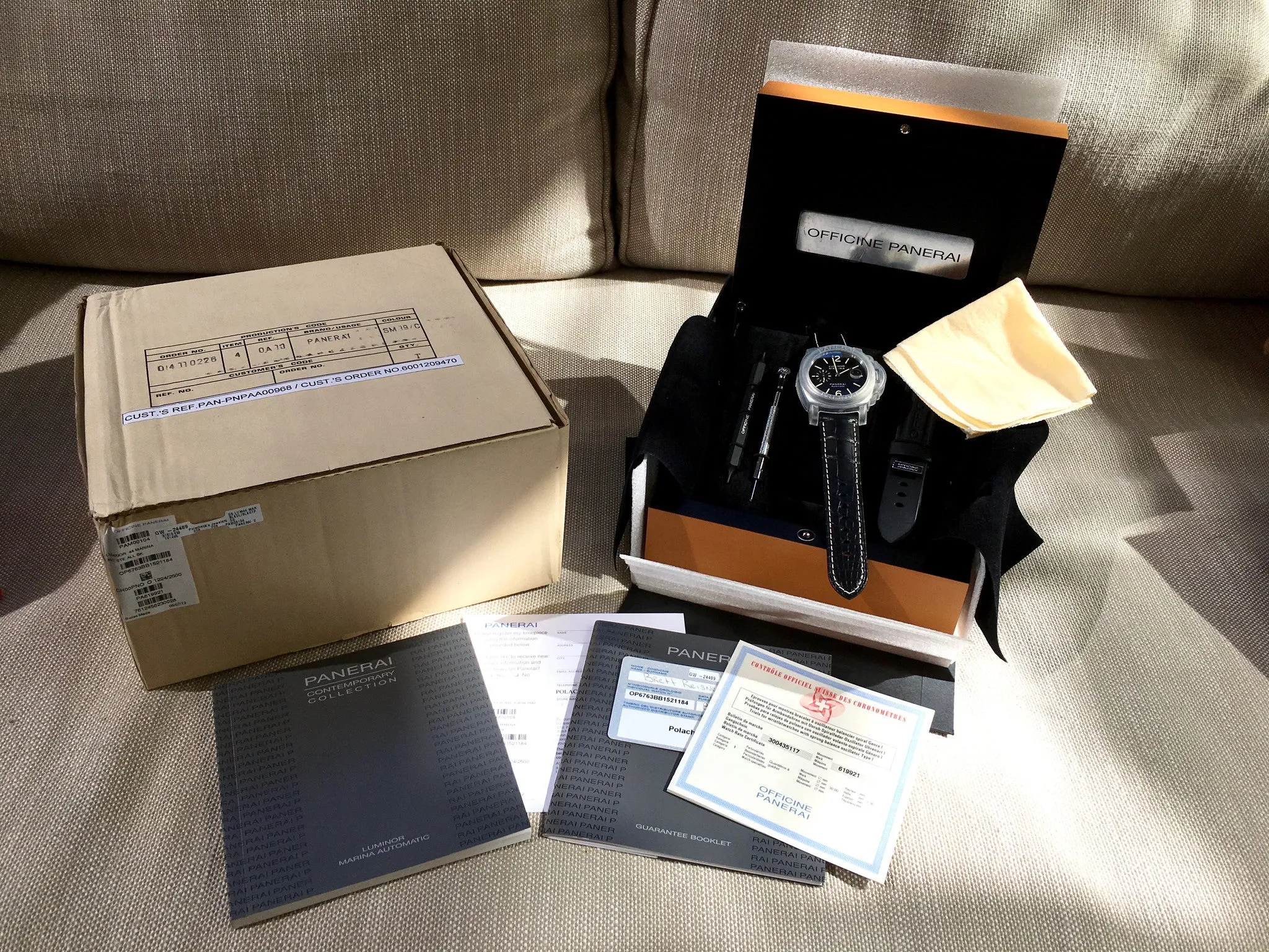 Panerai Luminor Marina PAM 104 44mm "O" Series 2012 Steel Automatic Watch