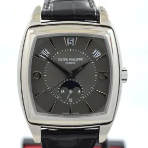 Patek Philippe 18K White Gold Gondolo Annual Calendar Moon Phase 5135G Watch