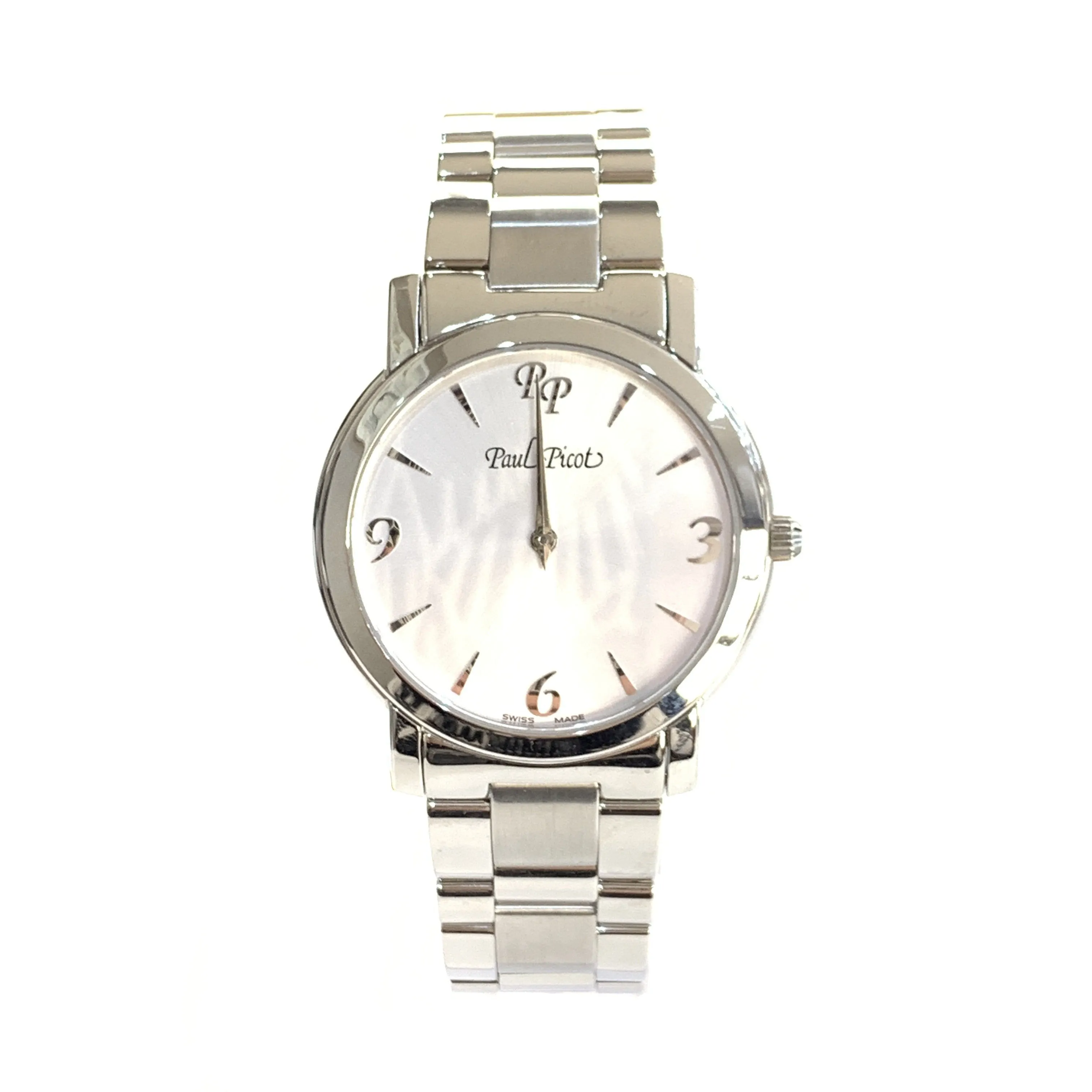 Paul Picot Men's Watch First White 38mm Steel Quartz 4696S-711/B