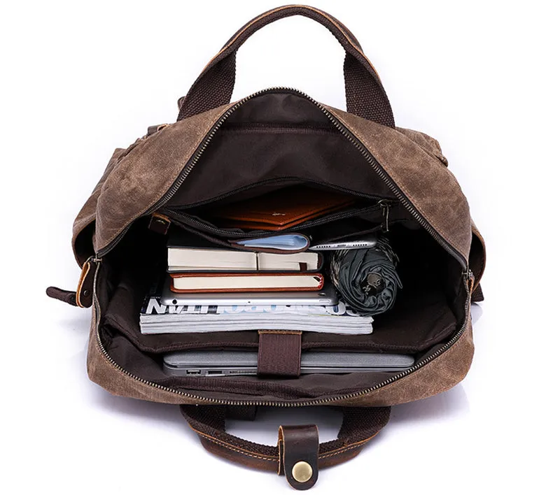 【PDF Pattern】Oil wax canvas bag backpack for men's travel retro canvas bag / backpack pattern