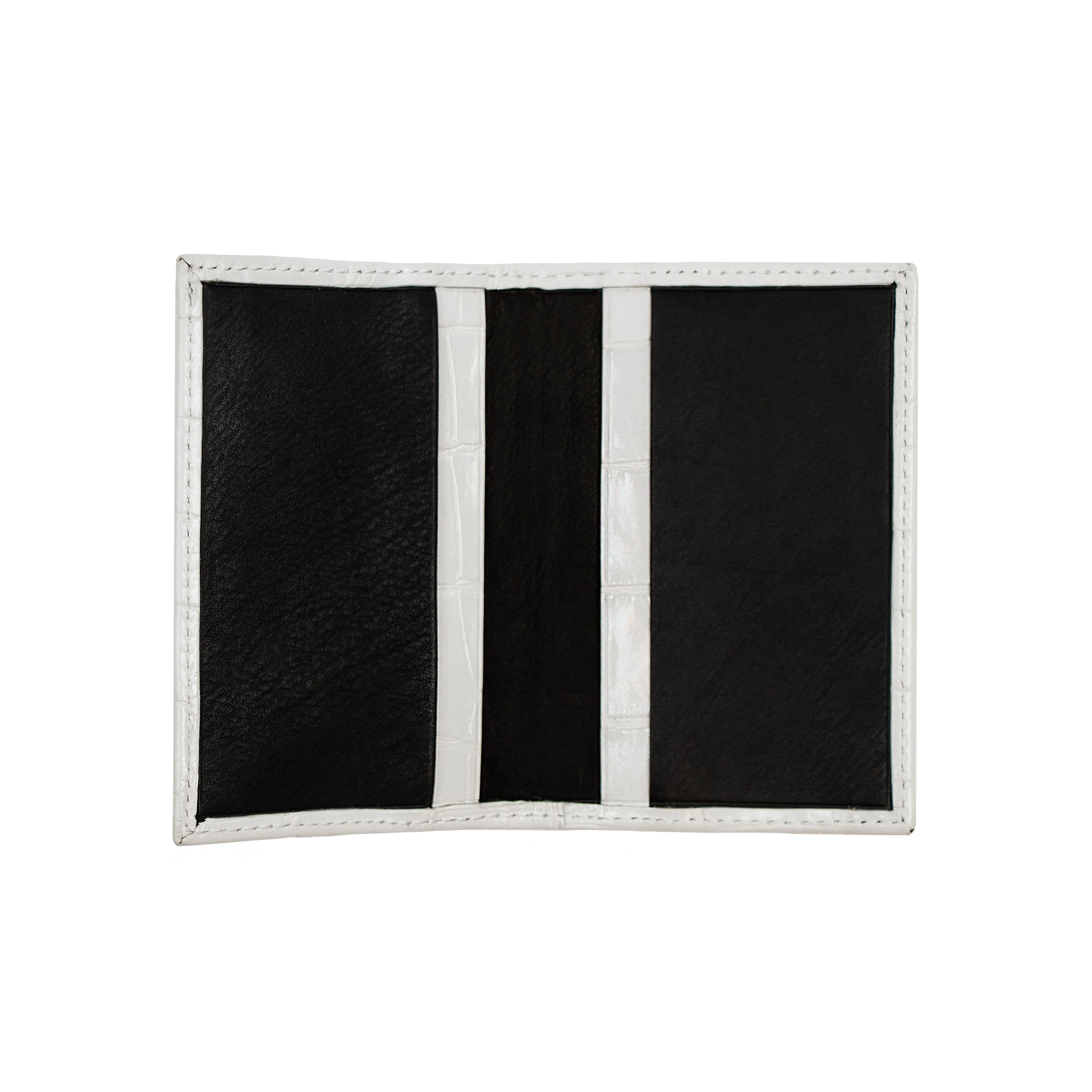 Pearl White Alligator Card Holder