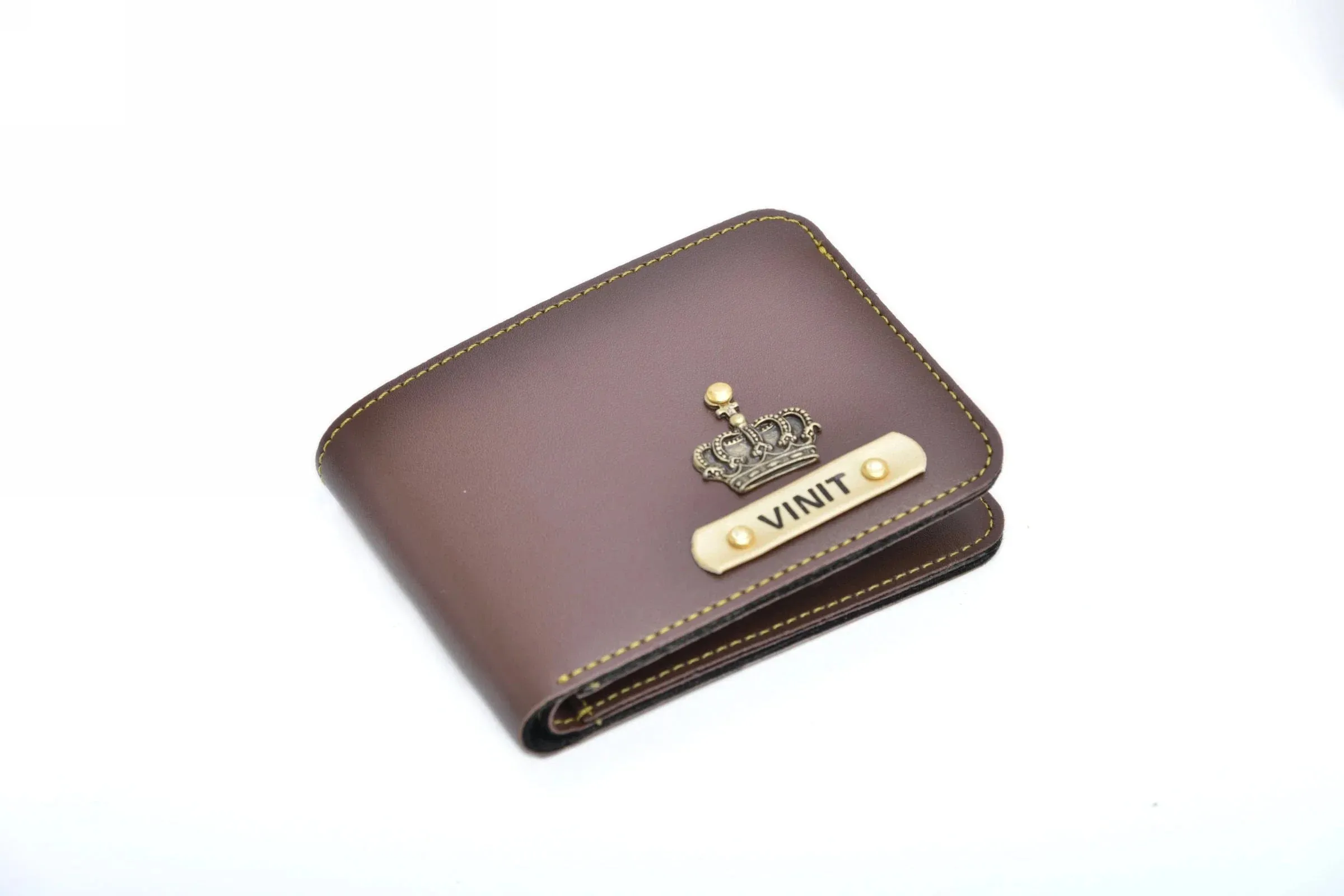 Personalized Men's Wallet - Brown