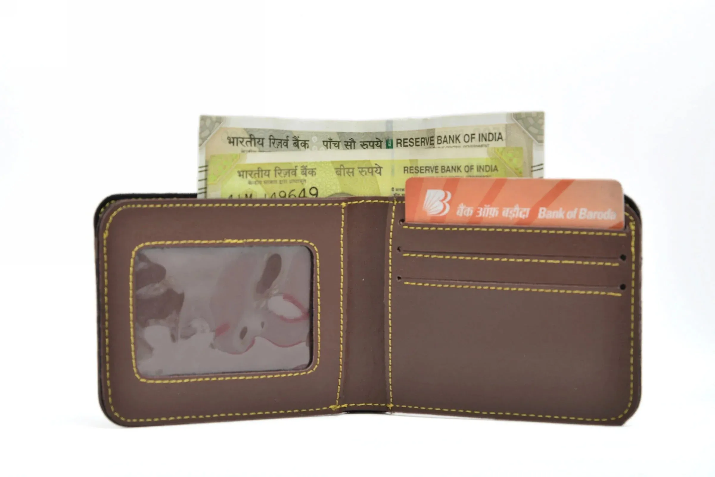 Personalized Men's Wallet - Brown