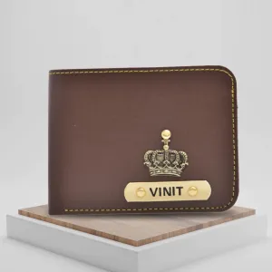 Personalized Men's Wallet - Brown